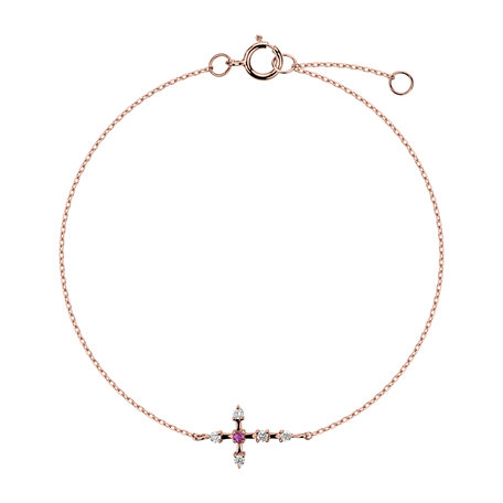 Náramok s diamantmi a rubínom Miracle Glory