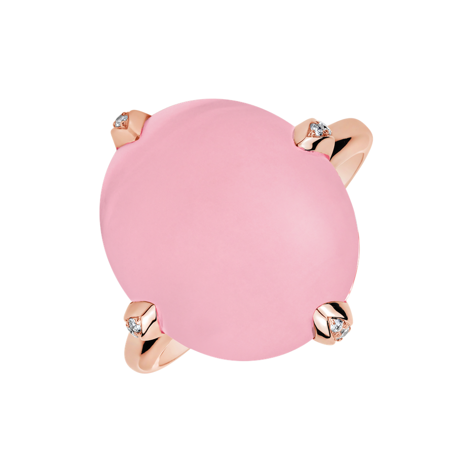 Prsteň s diamantmi a růženínom Monarch Splendor