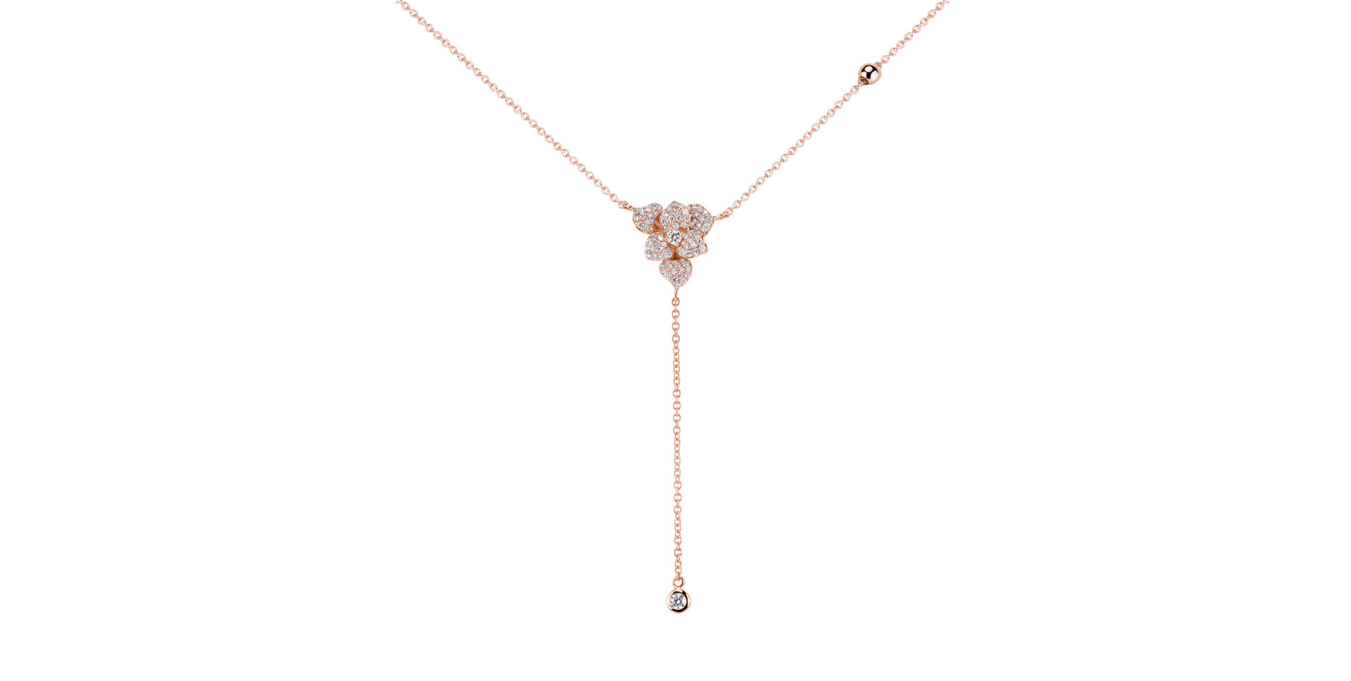 Náhrdelník s diamantmi Petal Sparkle