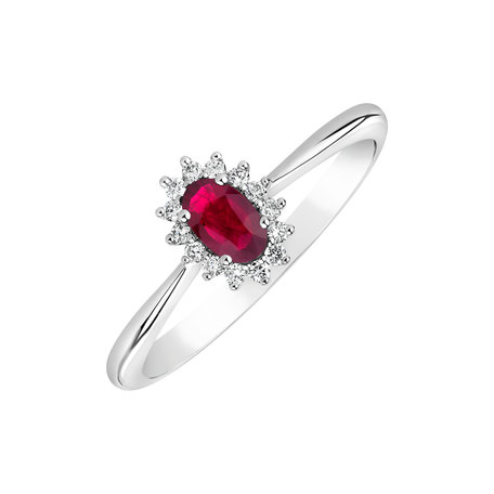 Prsteň s rubínom a diamantmi Princess Sparkle