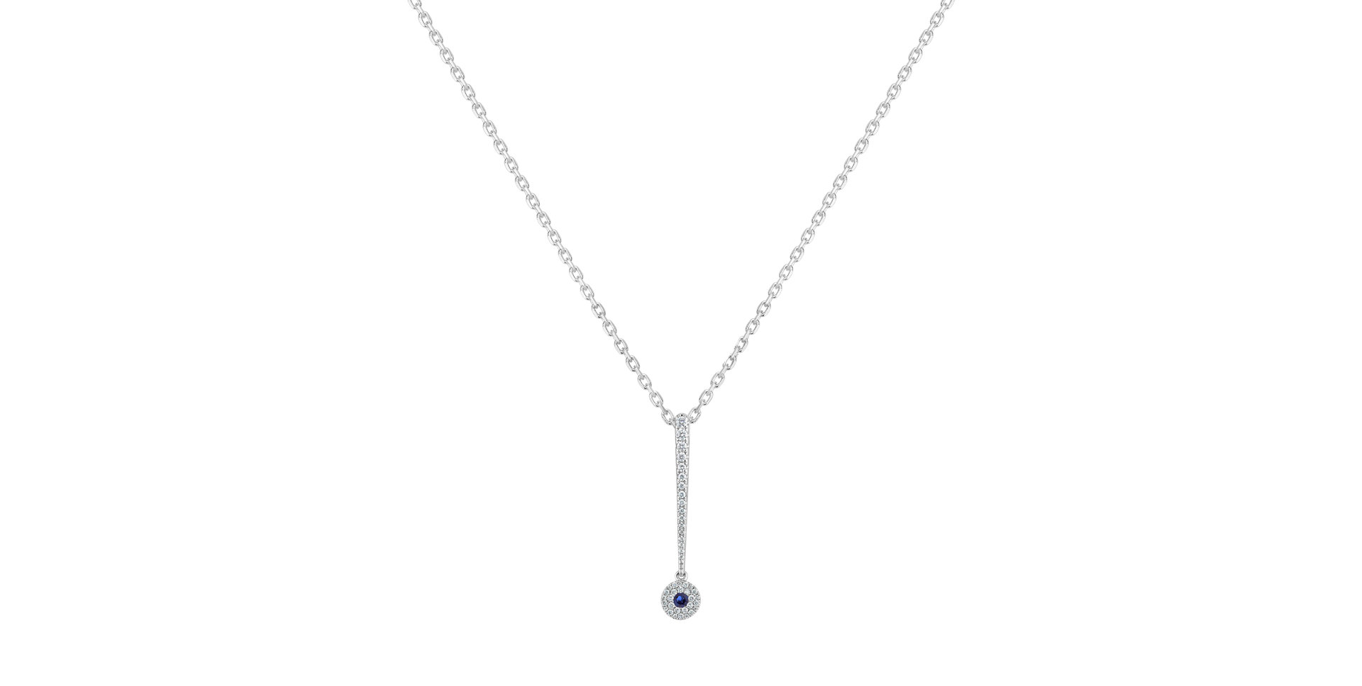 Přívěsok so zafírom a diamantmi Sparkling Exclamation