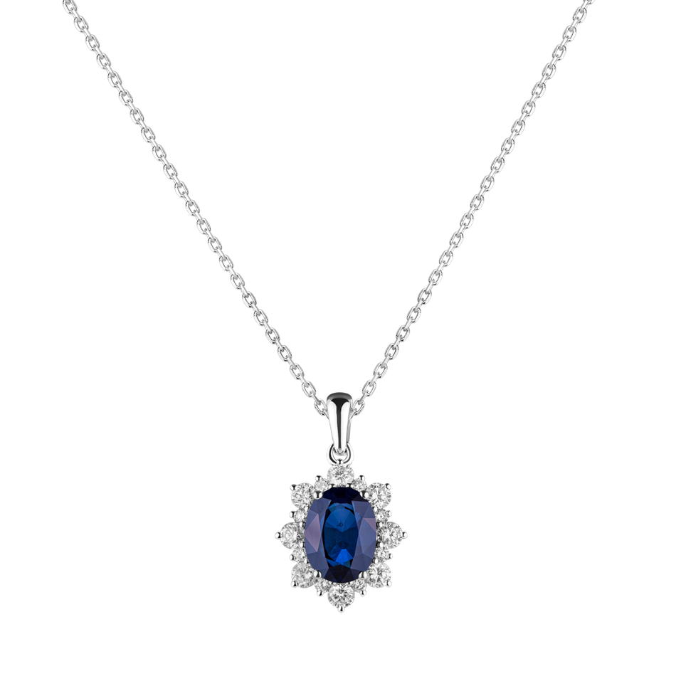 Přívěsok so zafírom a diamantmi Royal Aurora