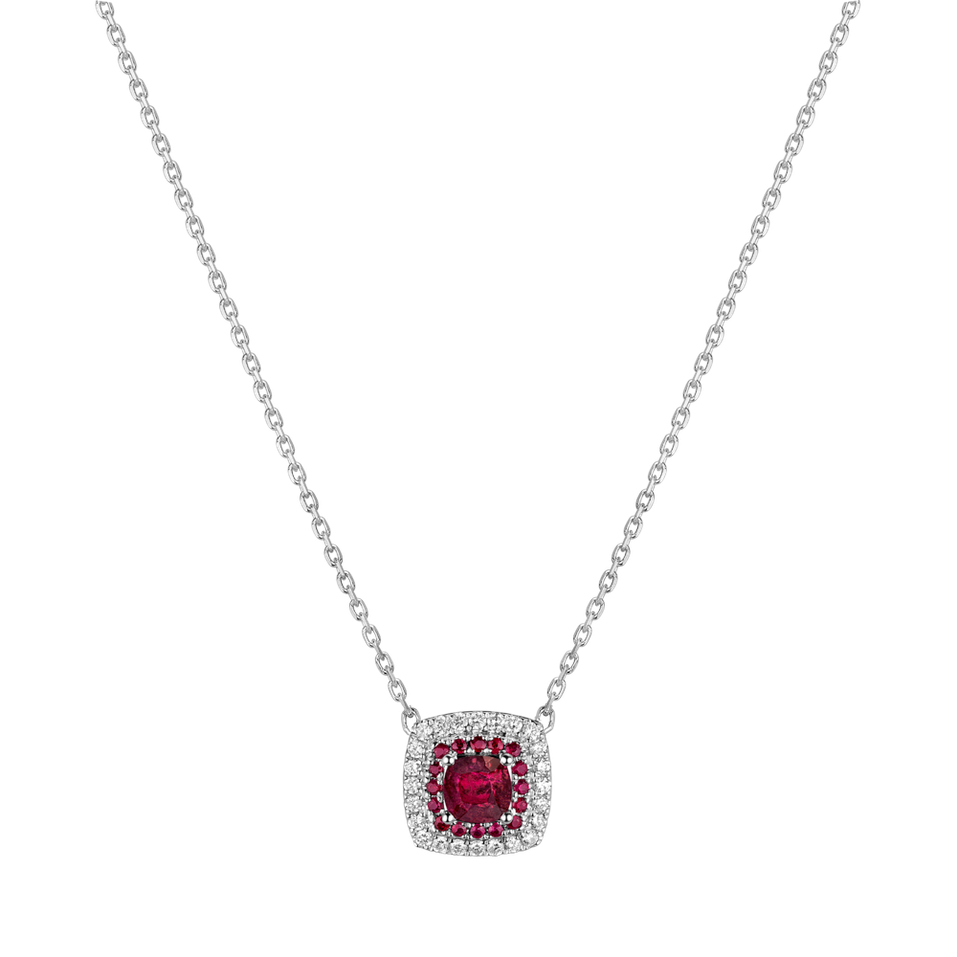 Náhrdelník s rubínmi a diamantmi Sparkling Rise