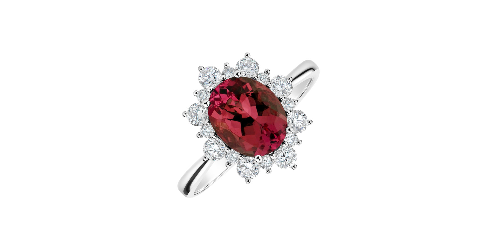 Prsteň s rubínom a diamantmi Trixie Princess