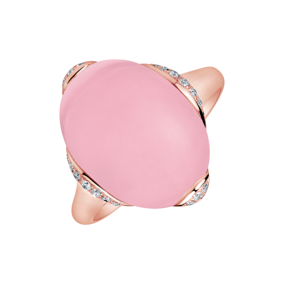 Prsteň s diamantmi a růženínom Dévouement