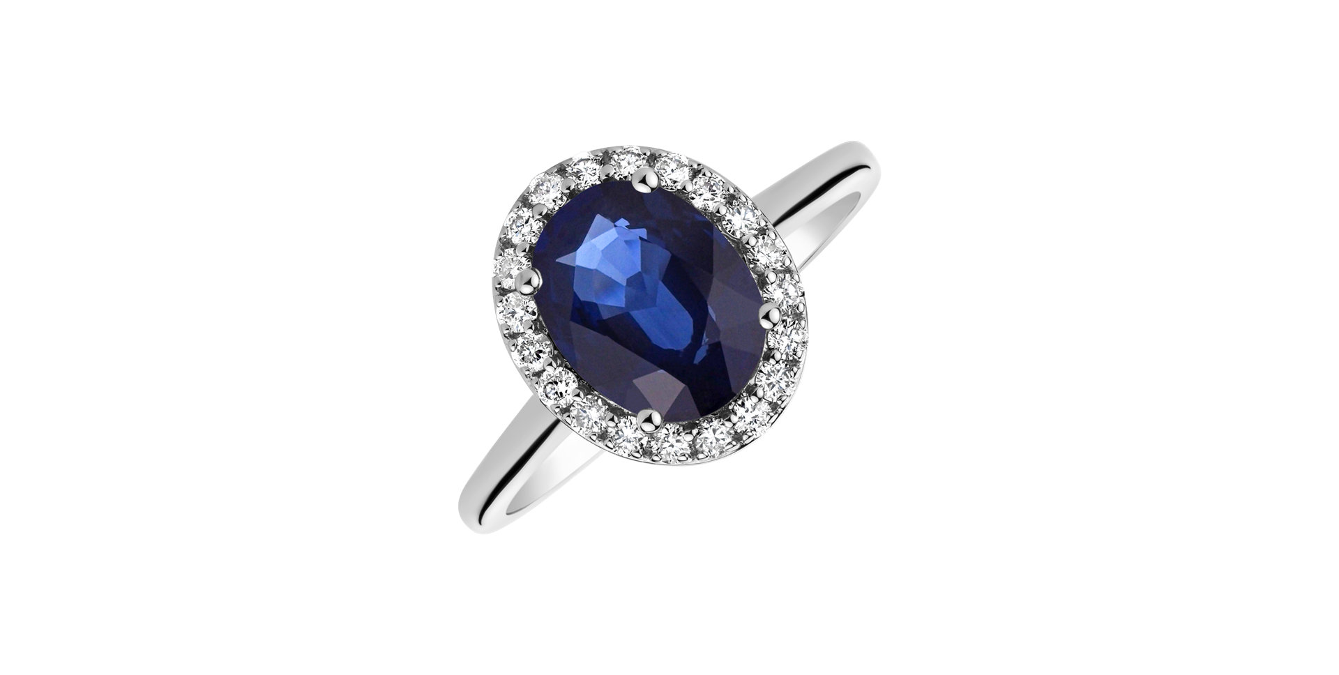 Prsteň s zafírom a diamantmi Princess Wish