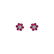 Náušnice s diamantom a rubínmi Shiny Flower2