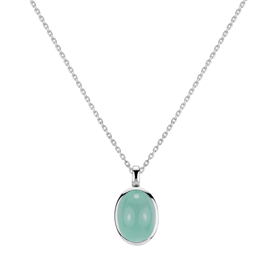 Prívesok s chalcedonom a diamantmi Gem Grace
