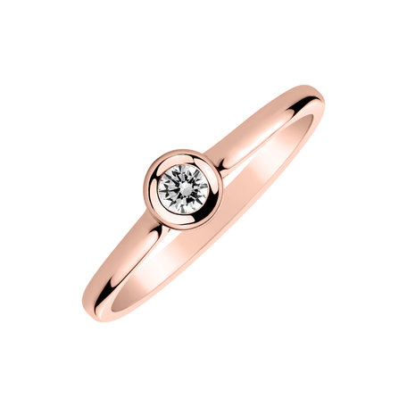 Prsteň s diamantom Classy Dot