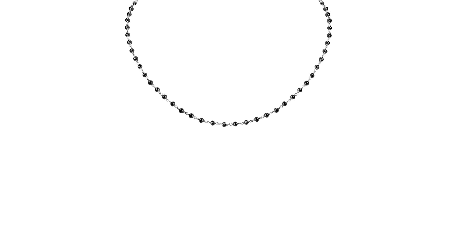 Náhrdelník s čiernymi diamantmi Dark Melody