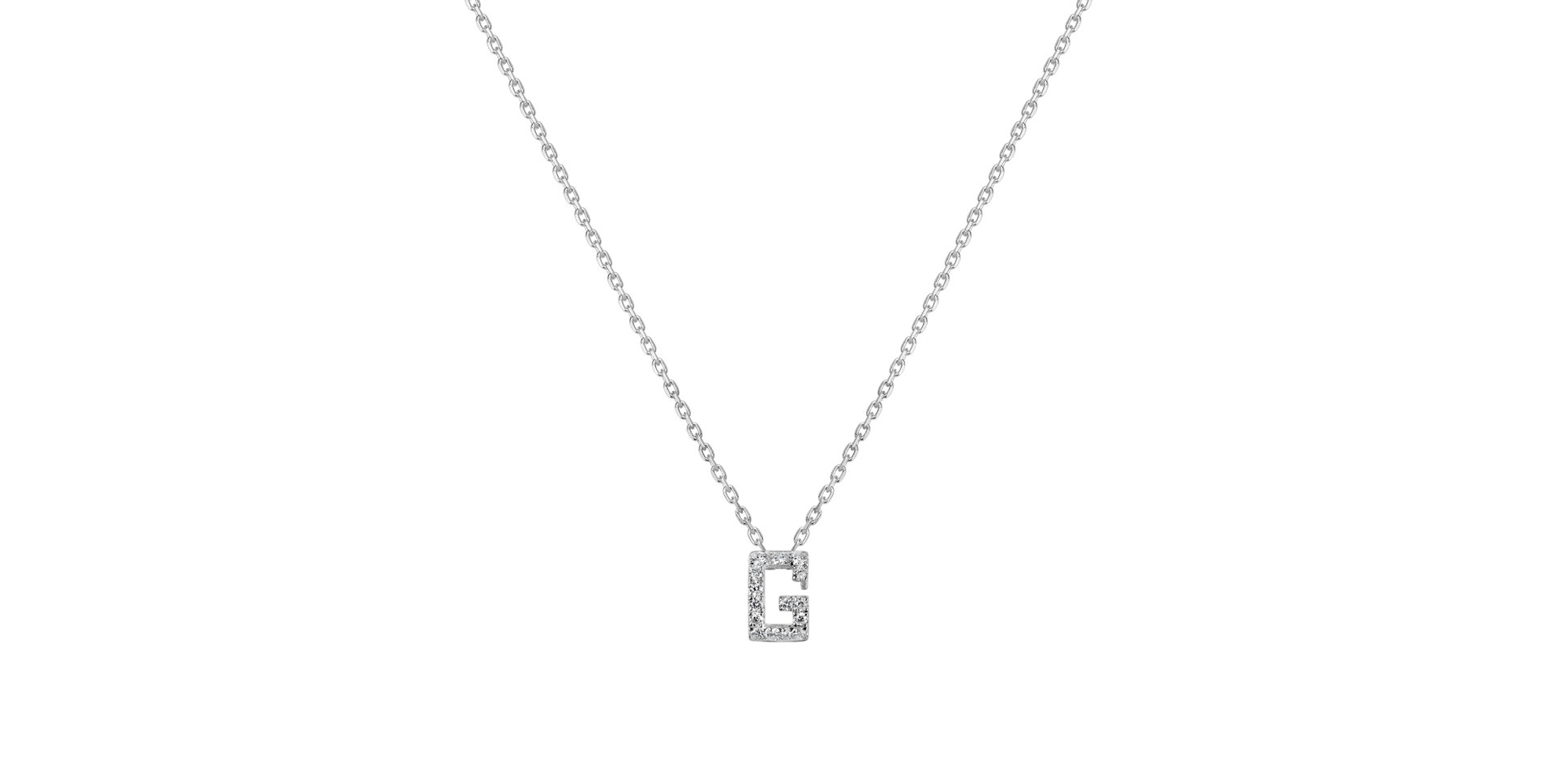 Náhrdelník 14kt biele zlato s diamantom Náhrdelník s briliantmi Waterfall Heaven