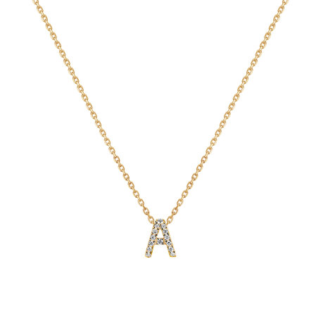 Náhrdelník 14kt žlté zlato s diamantom Náhrdelník s briliantmi Waterfall Heaven