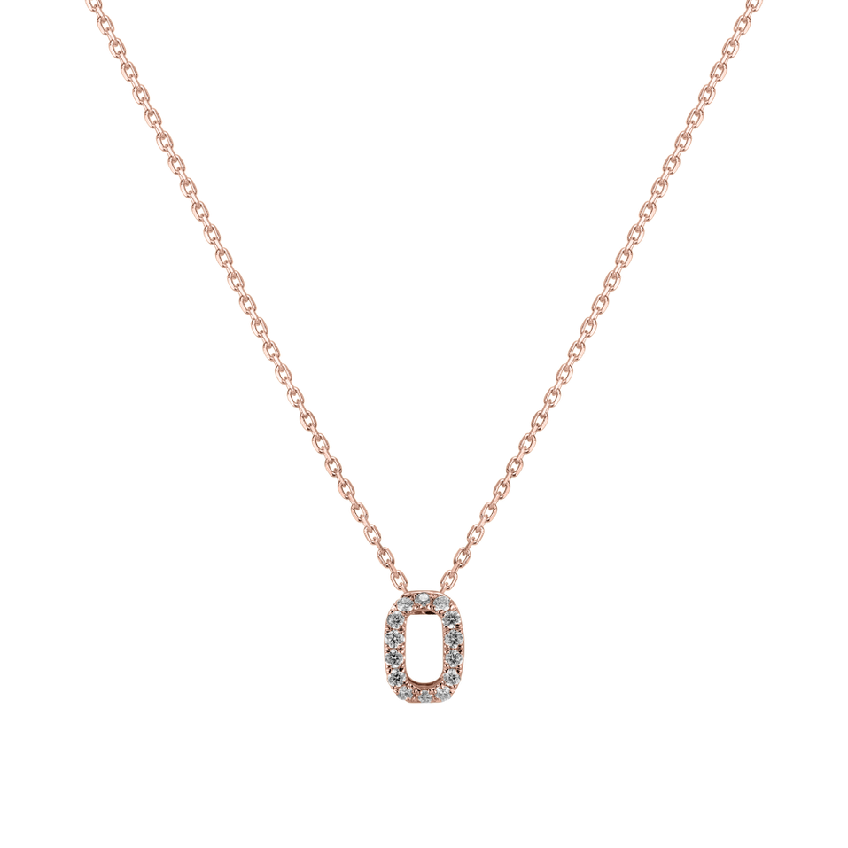 Náhrdelník s diamantmi Glittering Letter O