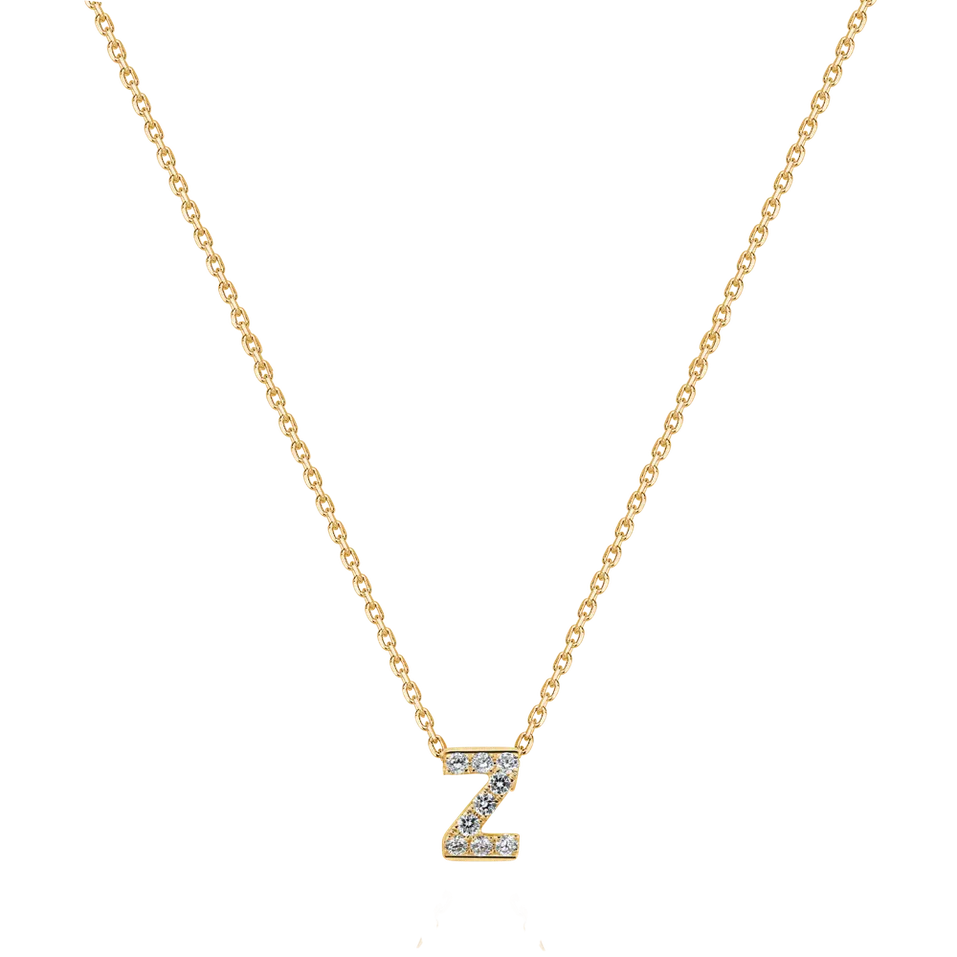 Náhrdelník s diamantmi Glittering Letter Z