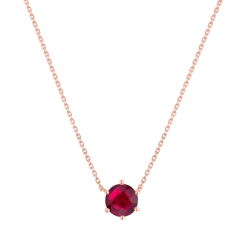 Náhrdelník s rubínom Essential Drop