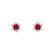 Náušnice s rubínom a diamantmi Snow Star2