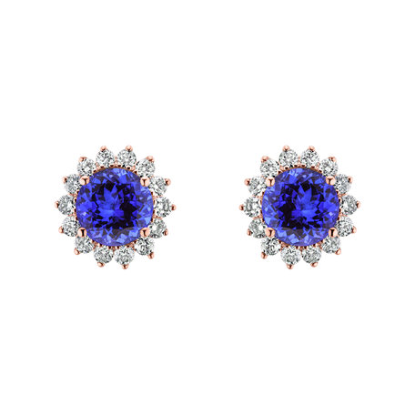 Náušnice s tanzanitom a diamantmi Stellar Hope