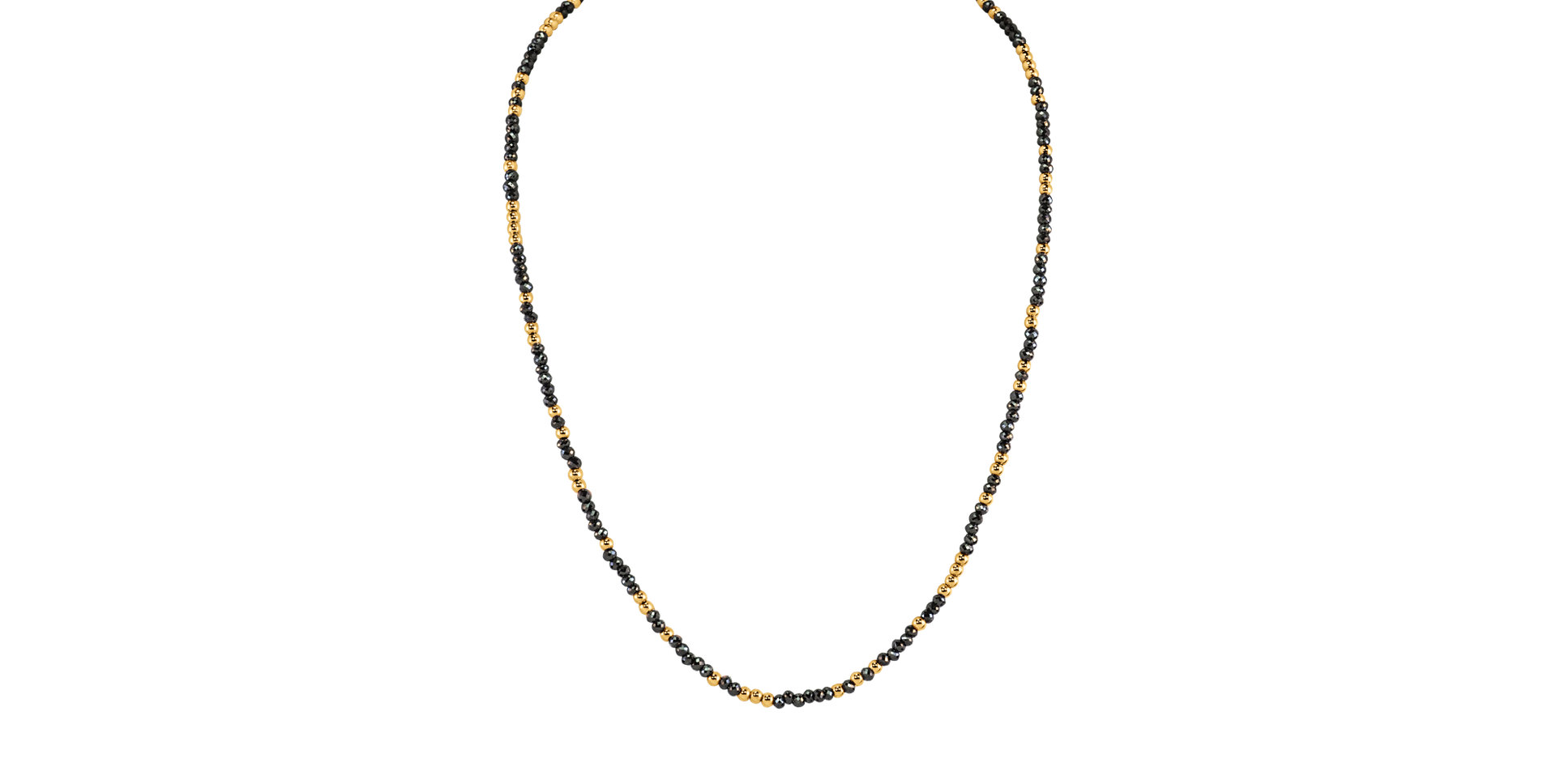 14kt ružové zlato s čiernymi diamantmi Night Chain