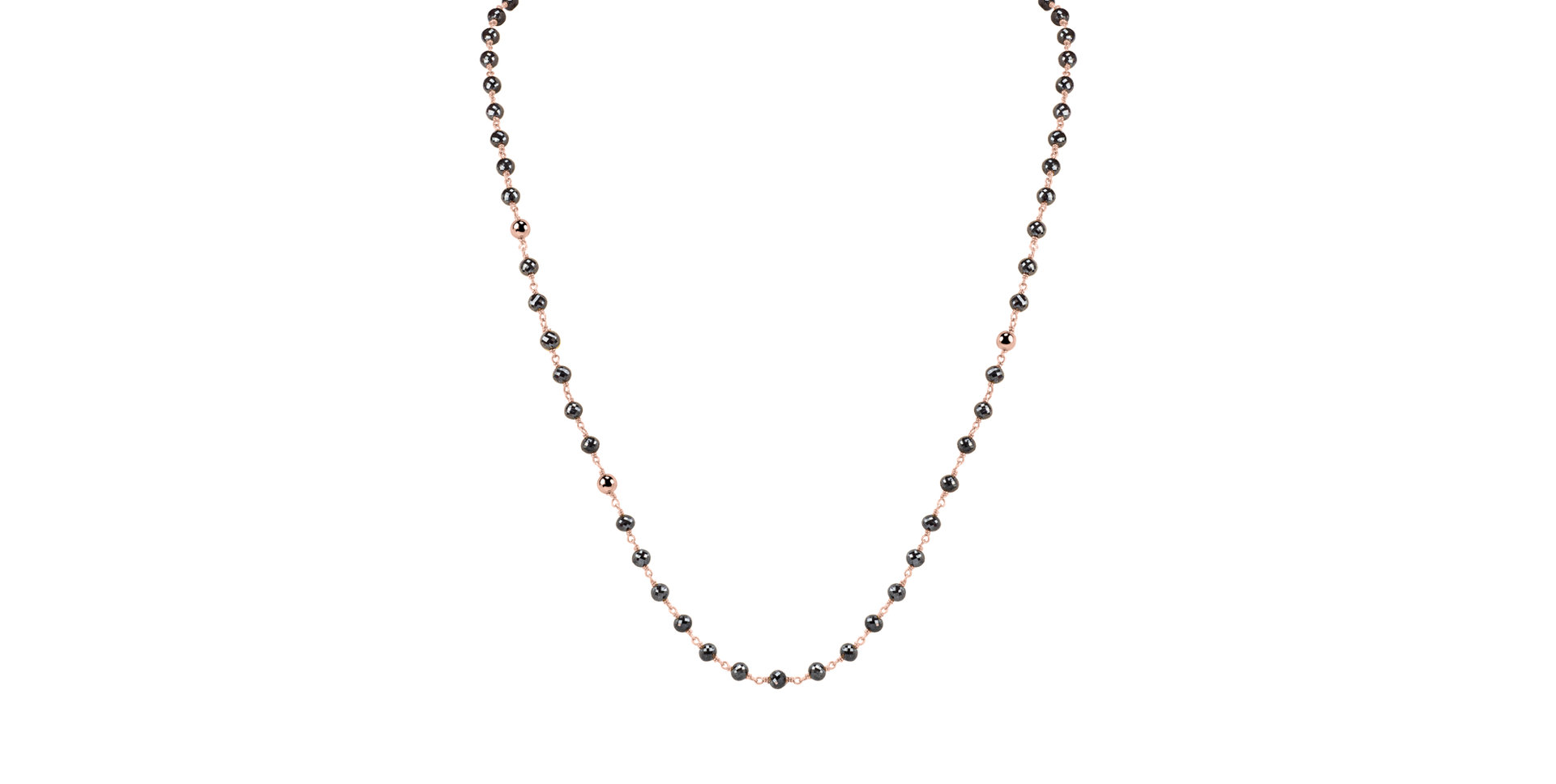 Náhrdelník s čiernymi diamantmi Darkness Sorrow