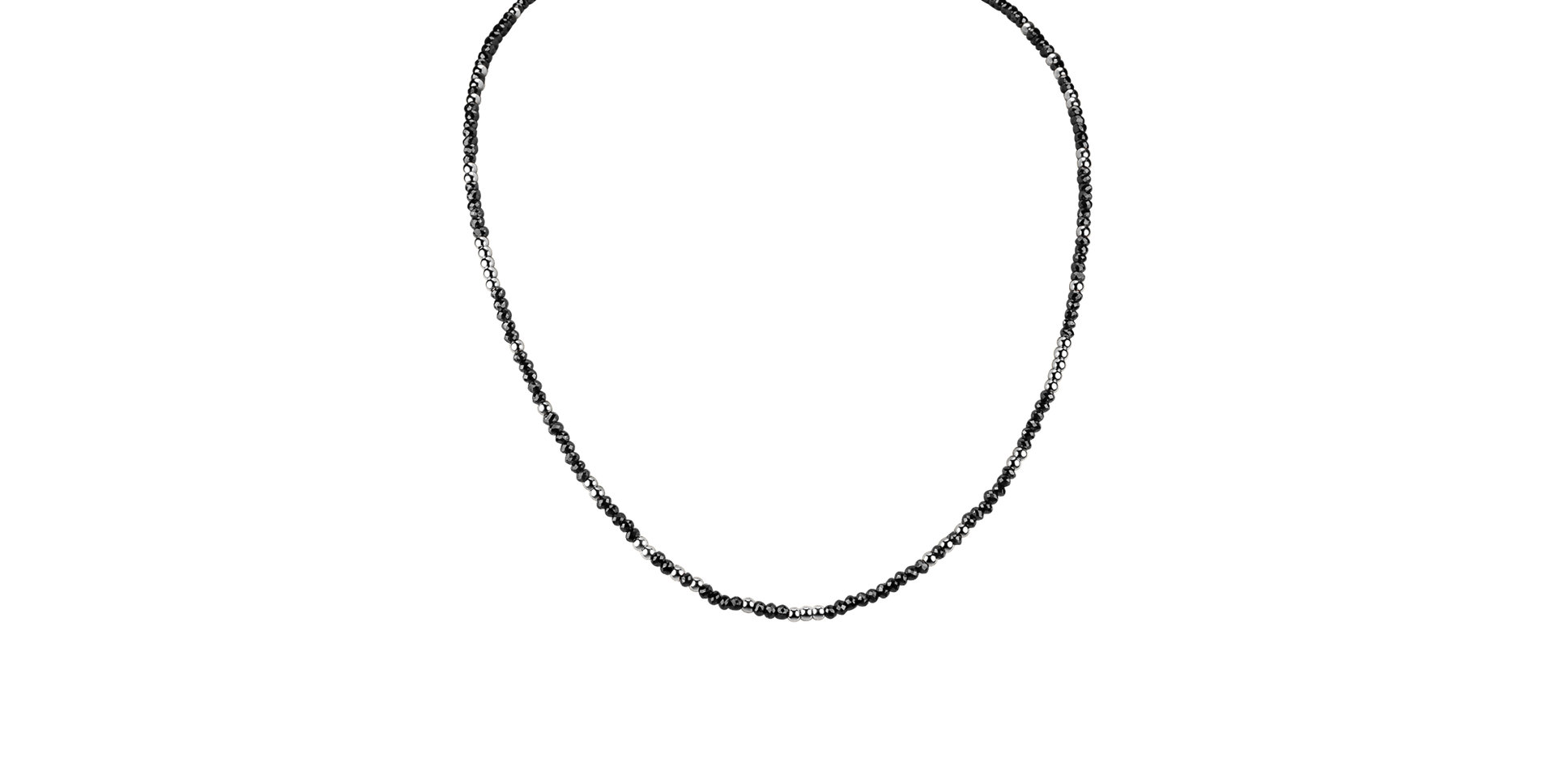 14kt ružové zlato s čiernymi diamantmi Night Chain