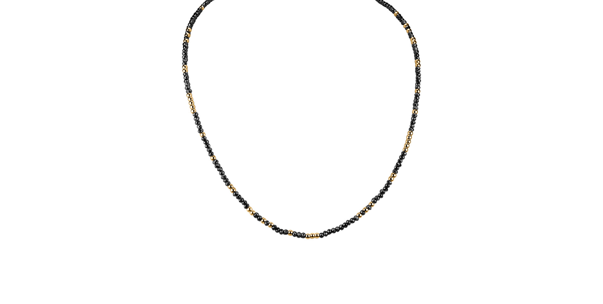 14kt ružové zlato s čiernymi diamantmi Night Chain