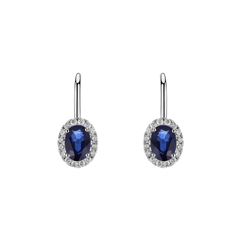 Náušnice s zafírom a diamantmi Imperial Allegory