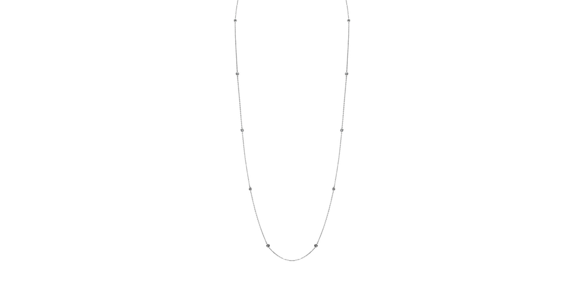 Náhrdelník 14kt biele zlato s diamantmi Atervi