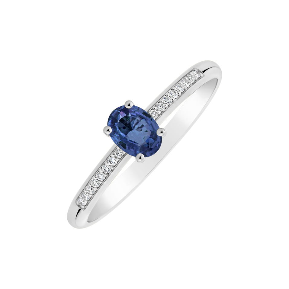 Prsteň s diamantmi a zafírom Color Alchemy
