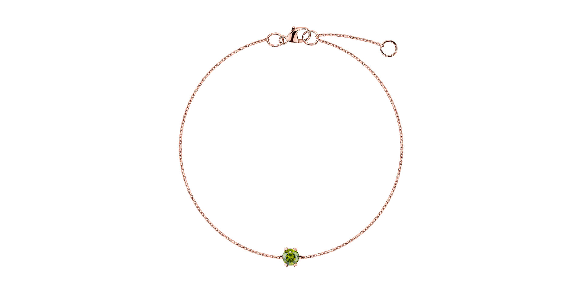 Náramok so zeleným diamantom Essential Shine