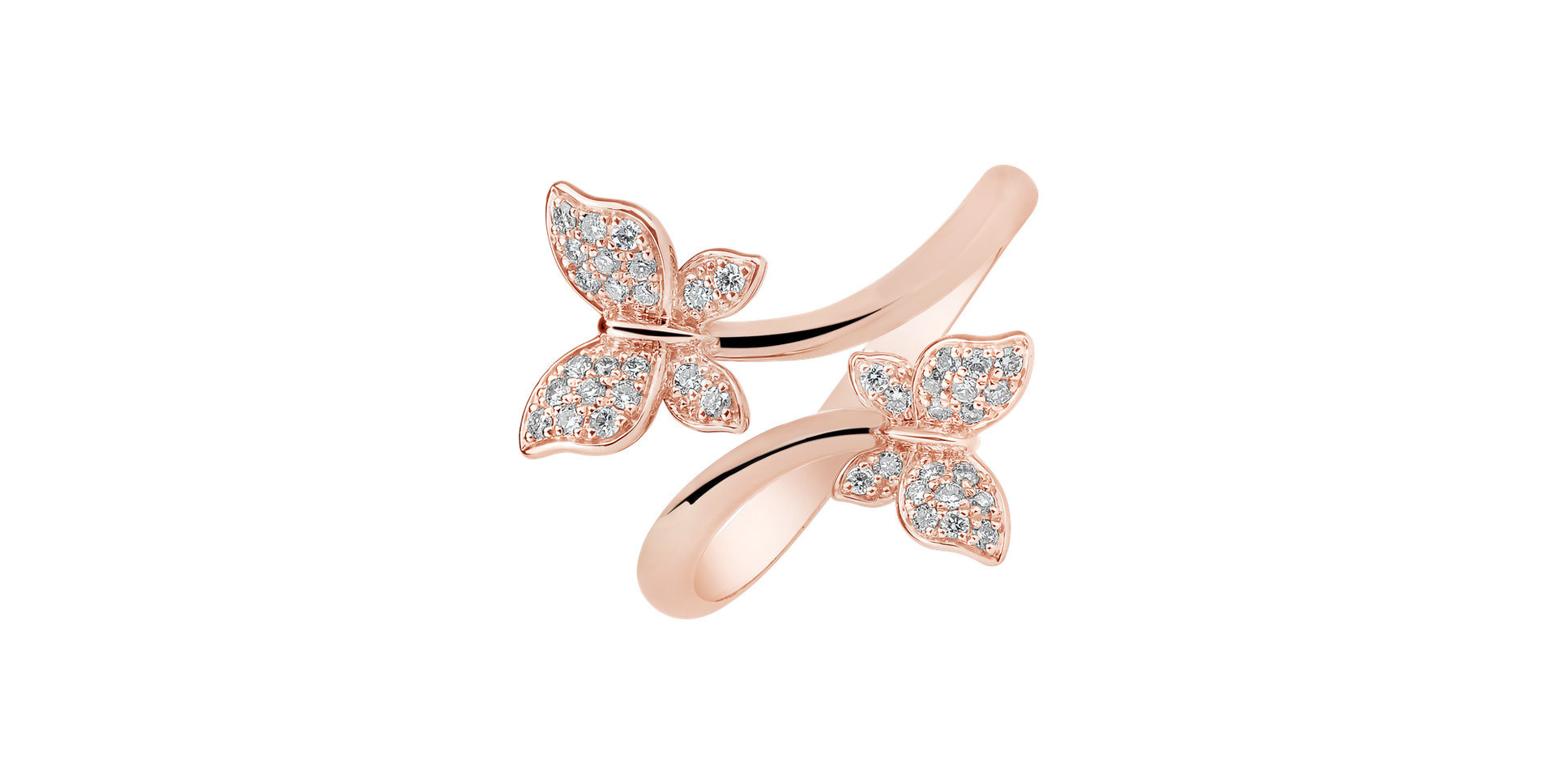 Prsteň s diamantmi Dancing Wings