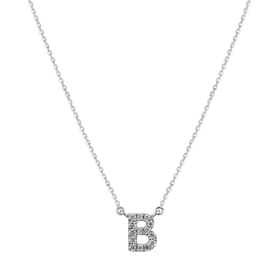 Náhrdelník s diamantmi Shiny Alphabet