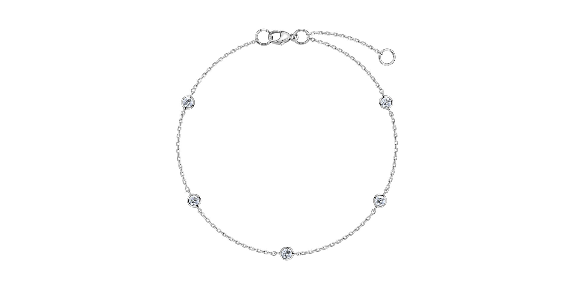 Náramok 14kt biele zlato s diamantom Crazier Love