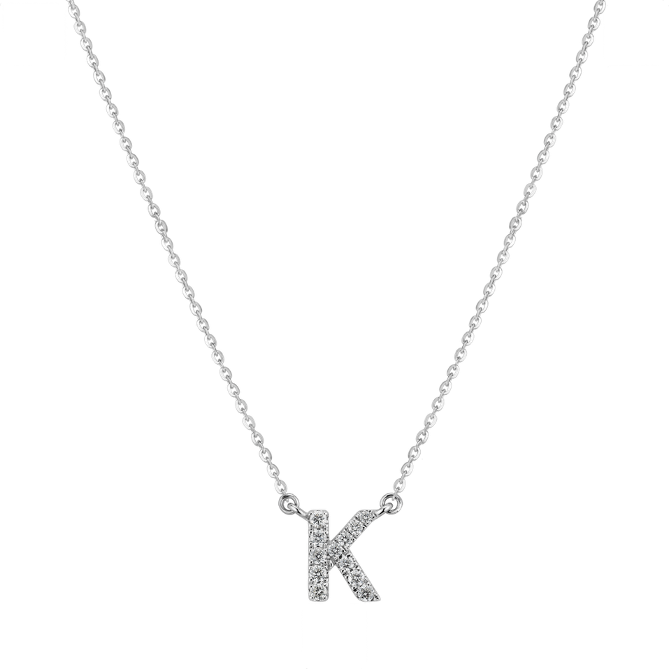 Náhrdelník s diamantmi Shiny Alphabet