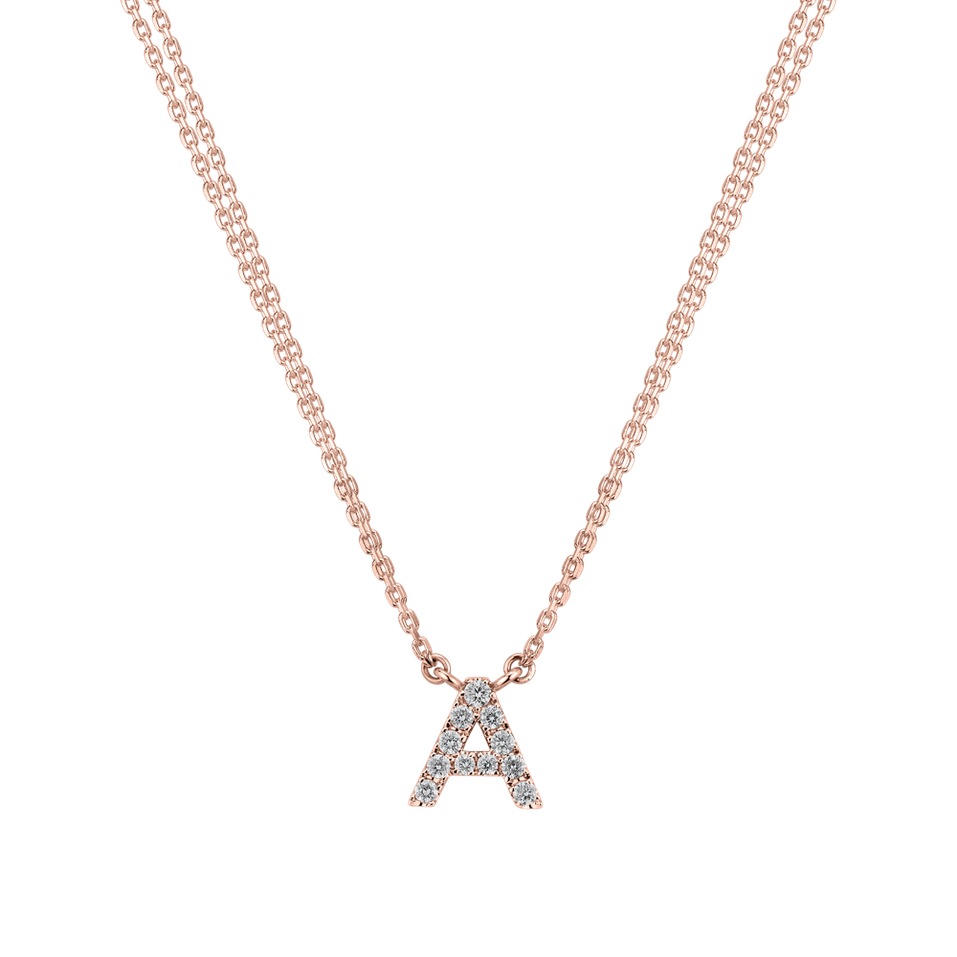 Náhrdelník s diamantmi Shiny Alphabet