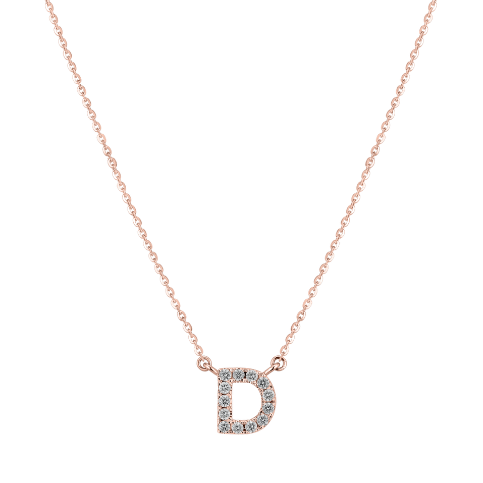 Náhrdelník s diamantmi Shiny Alphabet