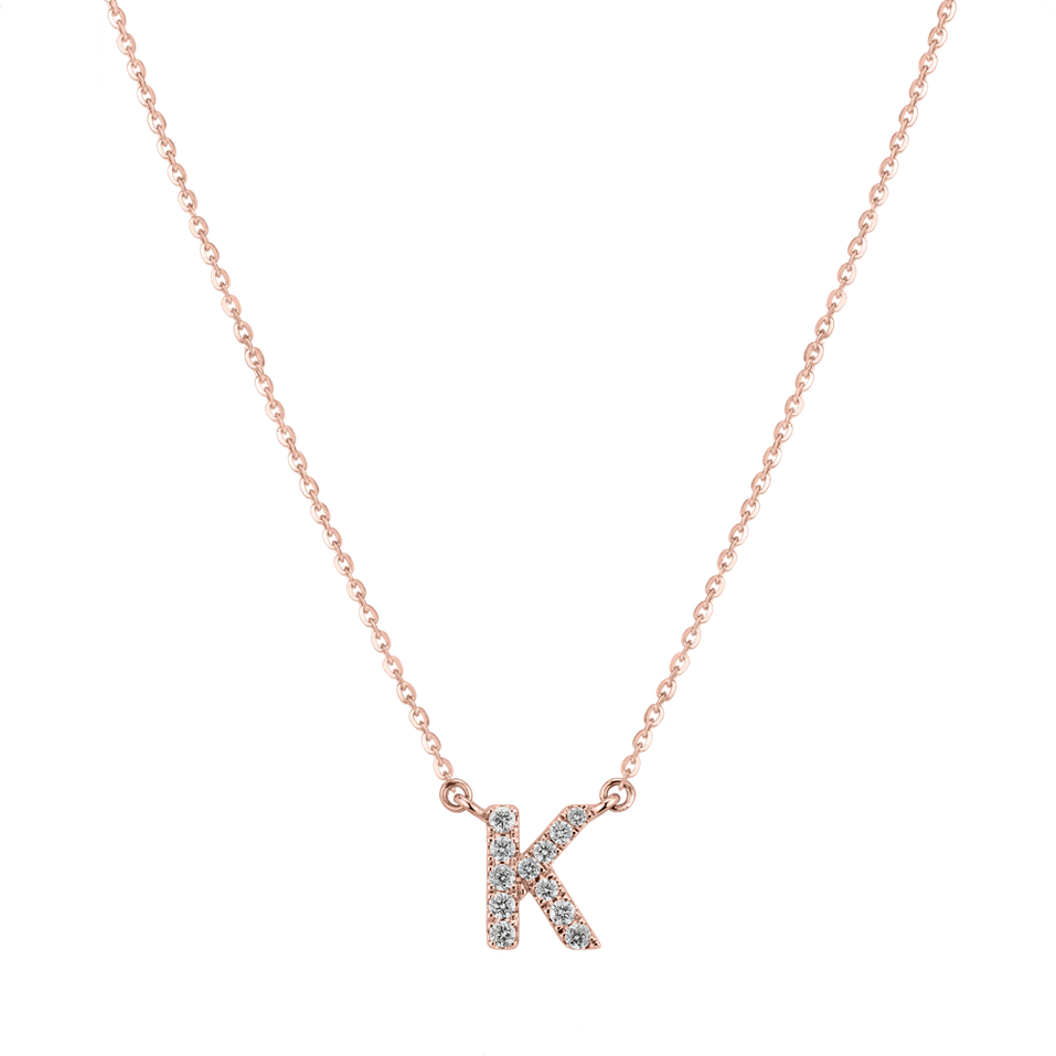 Náhrdelník s diamantmi Shiny Alphabet
