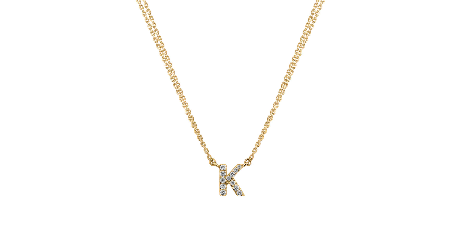 Náhrdelník 14kt žlté zlato s diamantom Náhrdelník s briliantom Luxury Clam