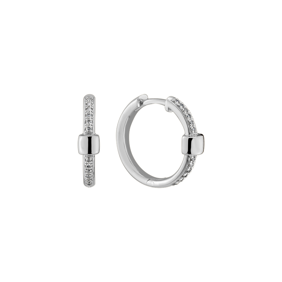 Náušnice s diamantmi Charming Square