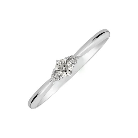 Prsteň 14kt biele zlato s diamantmi Midnight Serenity