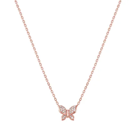 Náhrdleník s diamantmi Lunar Wings