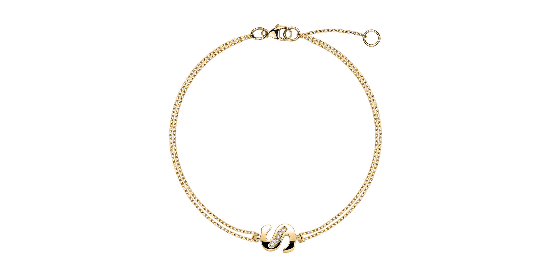 Náramok s diamantmi Alluring Letter