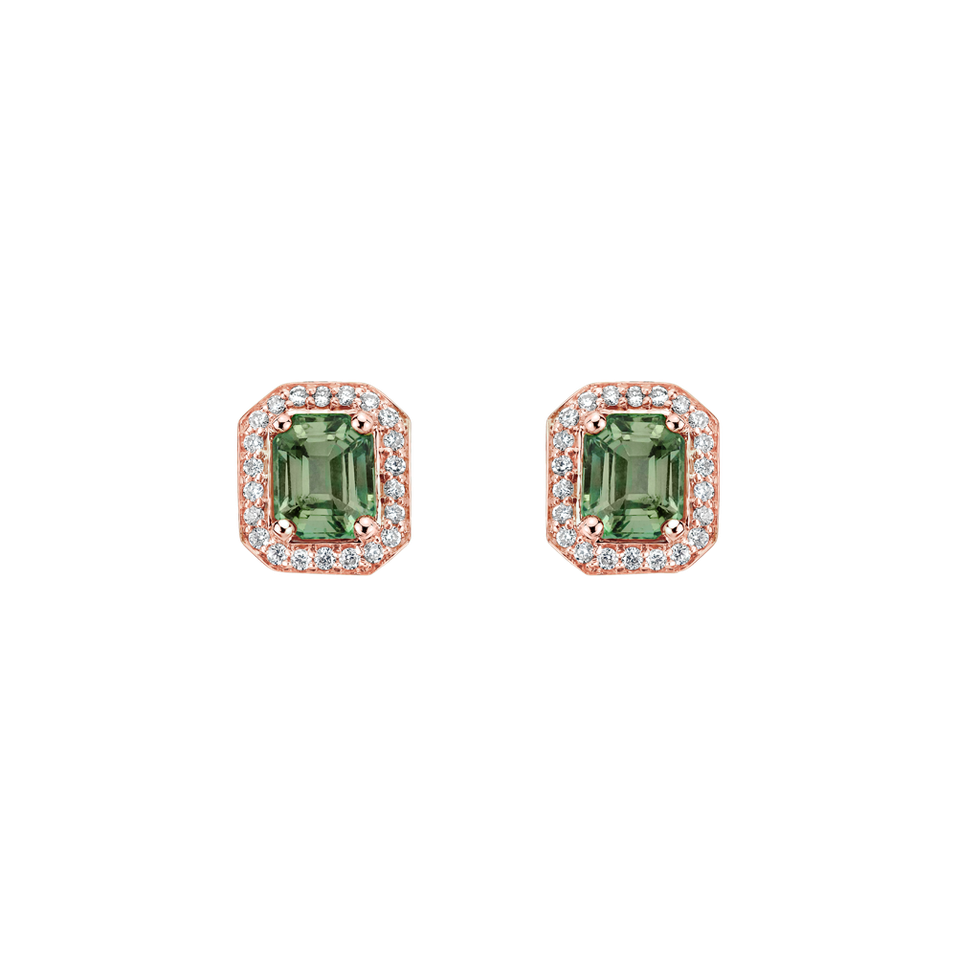 Náušnice so zafírmi a diamantmi Mysterious Spell