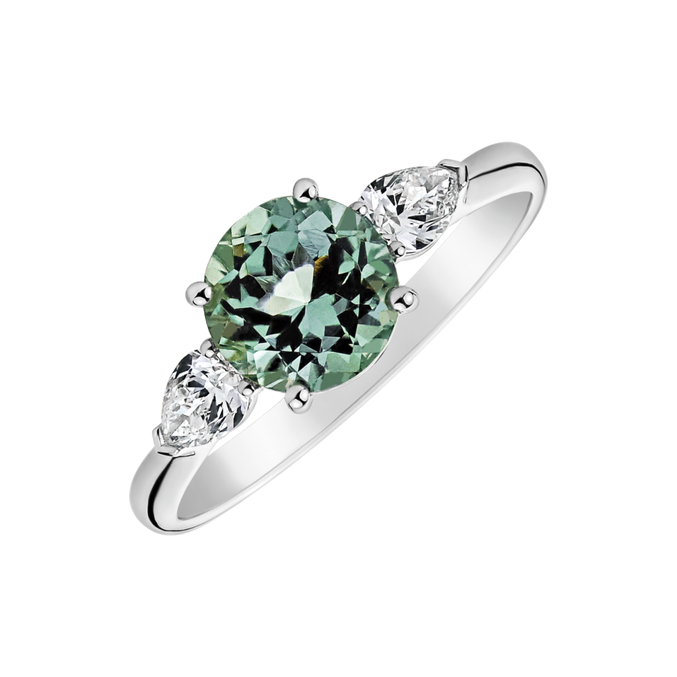 Prsteň s turmalínom a diamantmi The Enlightened