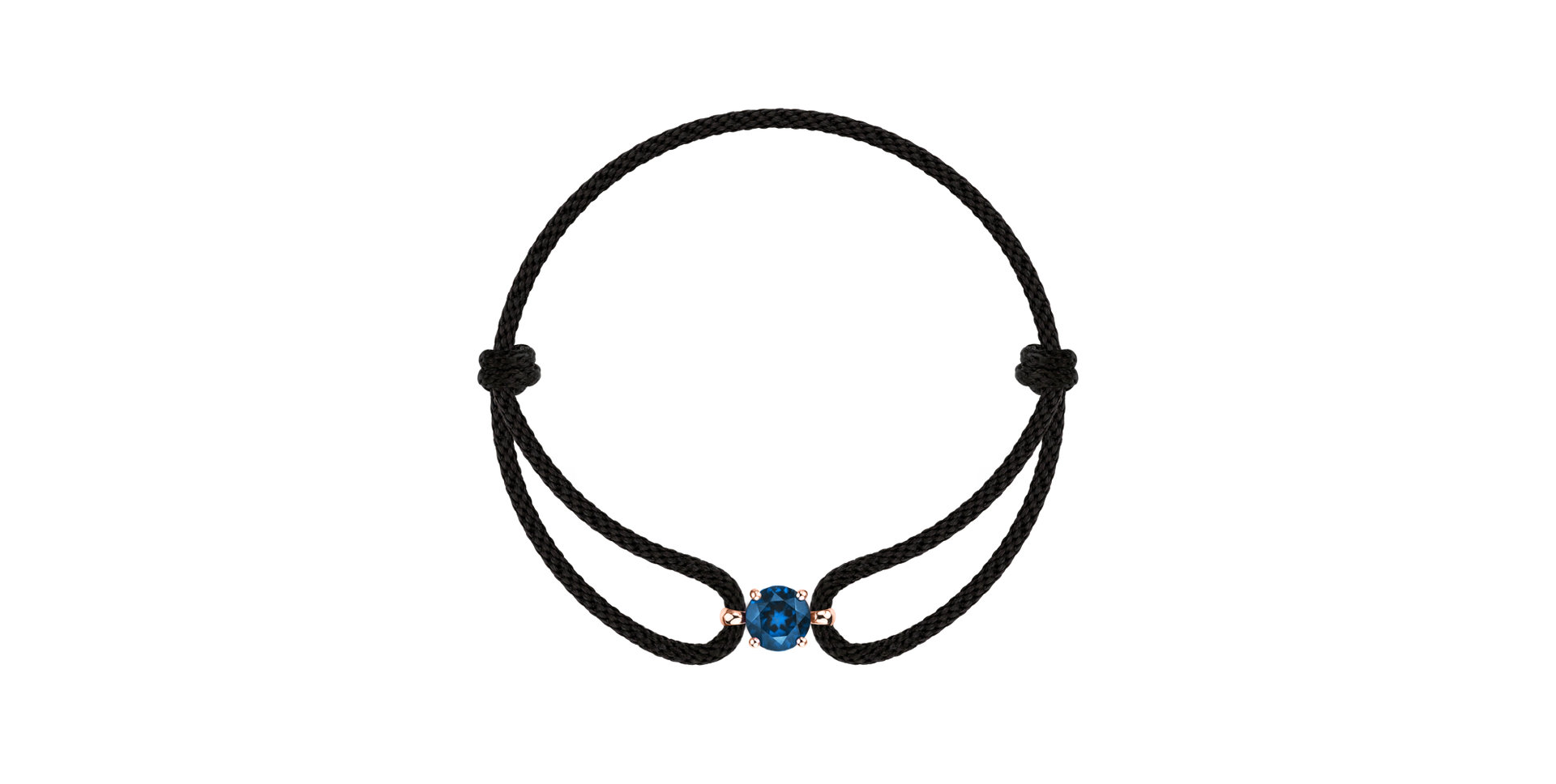 náramok 14kt ružové zlato s rhodolitom purple Delilah