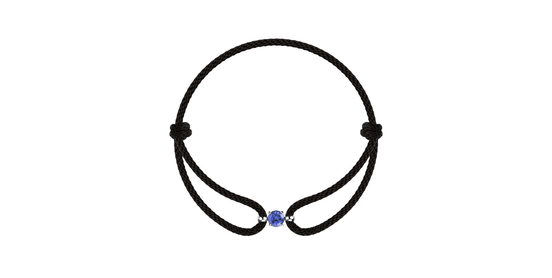 Náramok 14kt biele zlato s tanzanitom Delilah