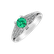 Prsteň so smaragdom a diamantmi Viridescent2