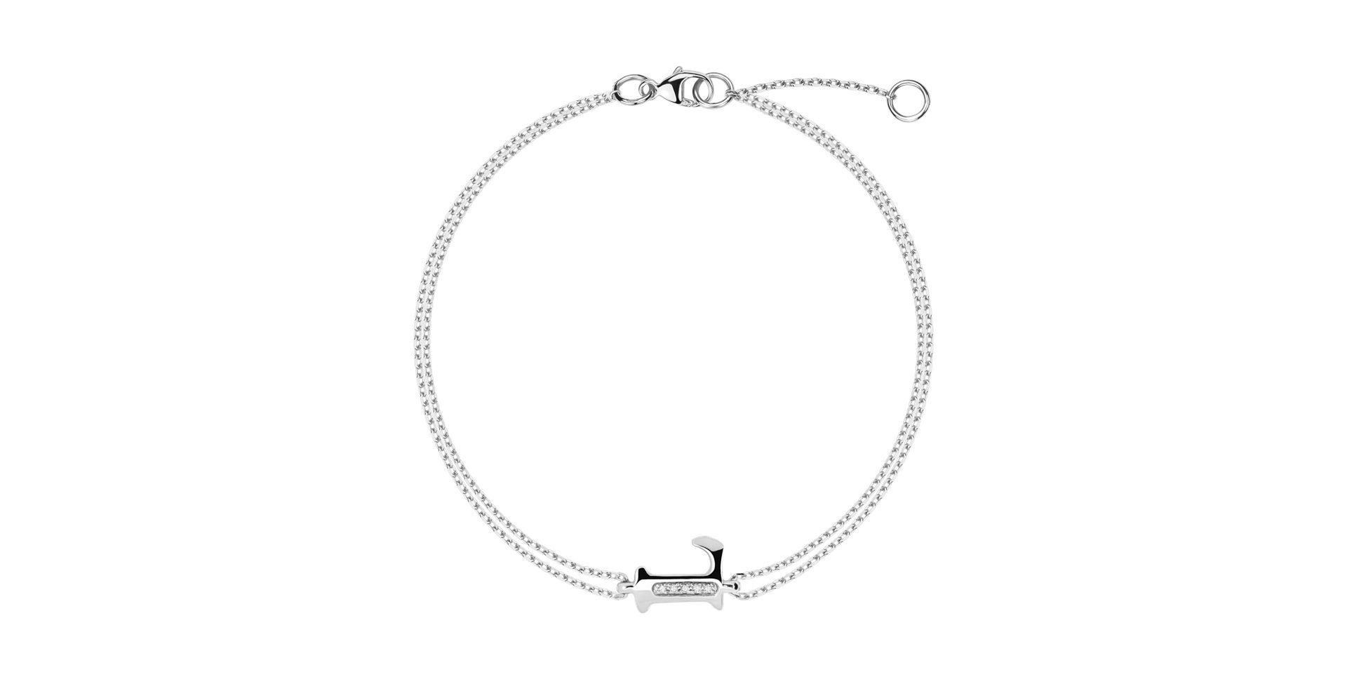 Náramok s diamantmi Alluring Letter