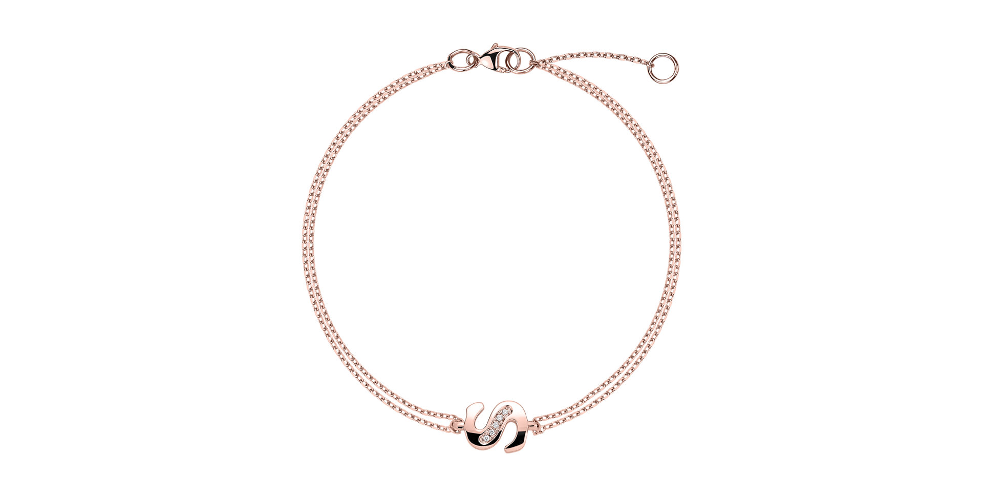 Náramok s diamantmi Alluring Letter