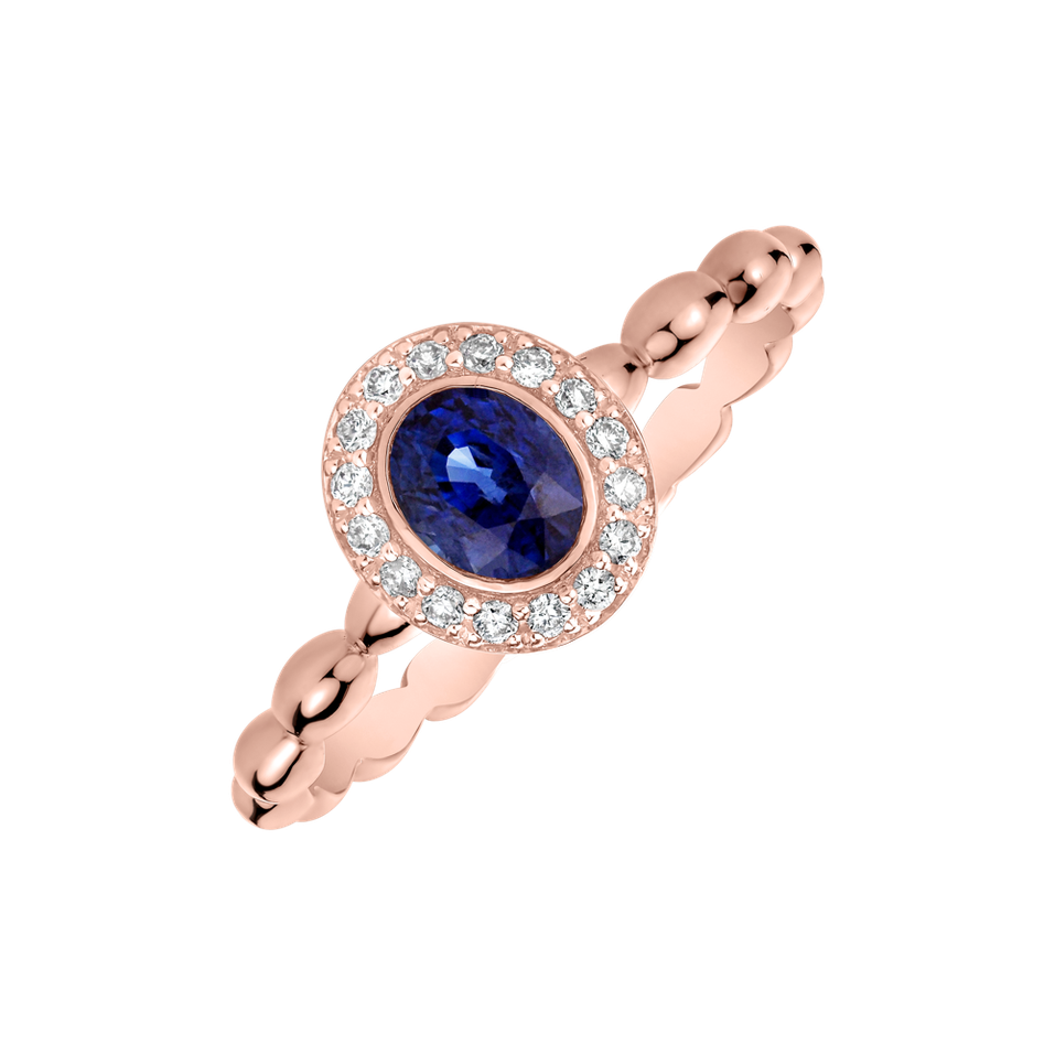 Prsteň s diamantmi a zafírom Sapphire Symphony