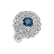 Prsteň s modrým diamantom a bielymi diamantmi Winter Tale2